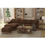 Wooden Frame & Base, Upholstered Square Ottoman - Samba - Image 5