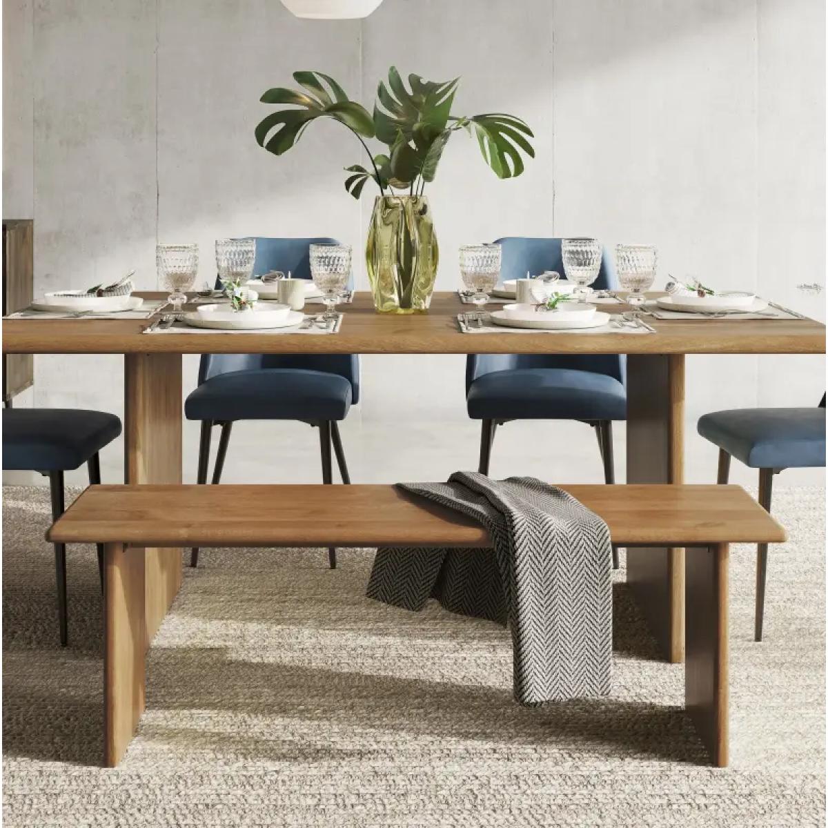 Burke Solid Wood Slab Bench - Image 3