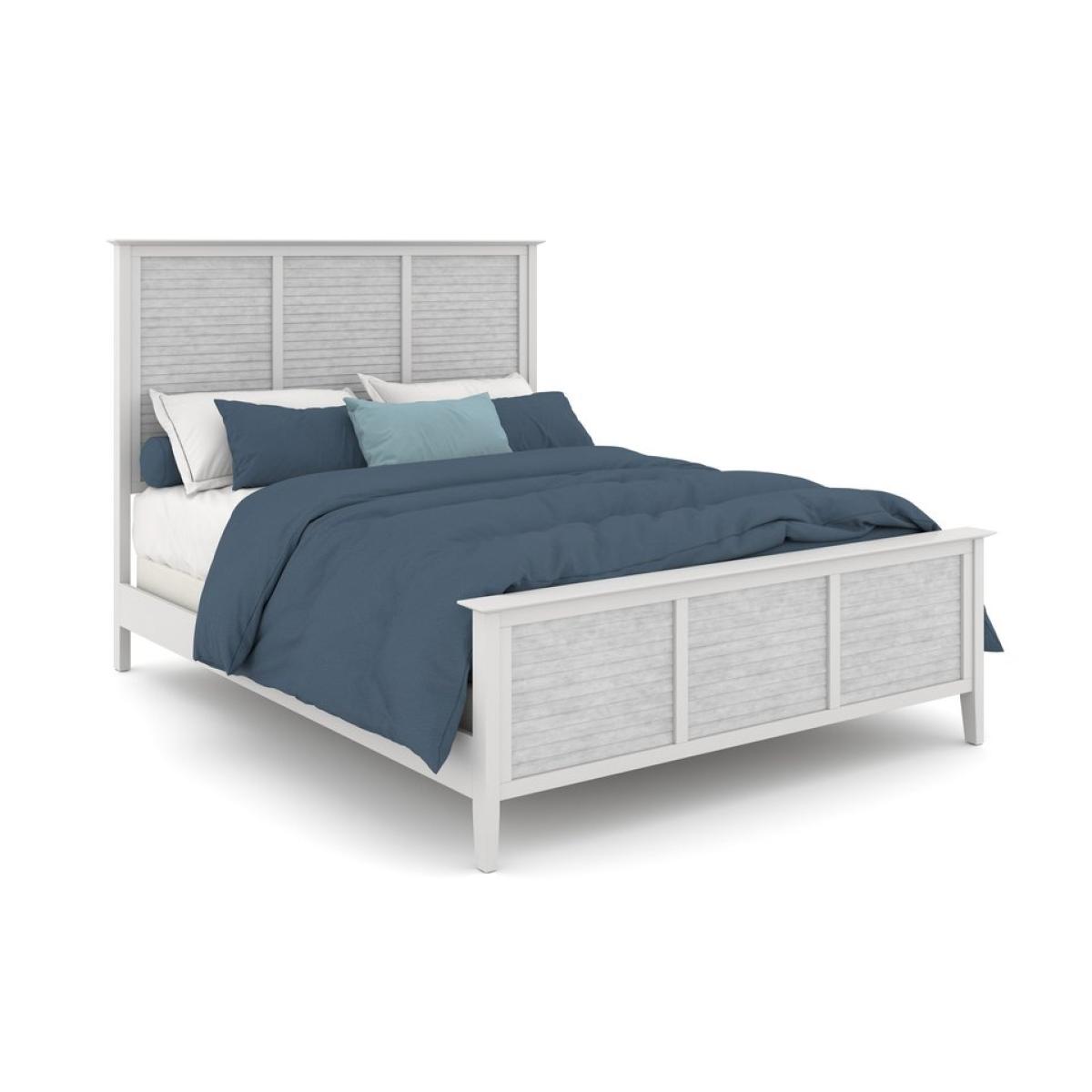 High Tide 90 Degree Bed in Chalk and White: Available in K & Q - BD128-1201QF - Image 2