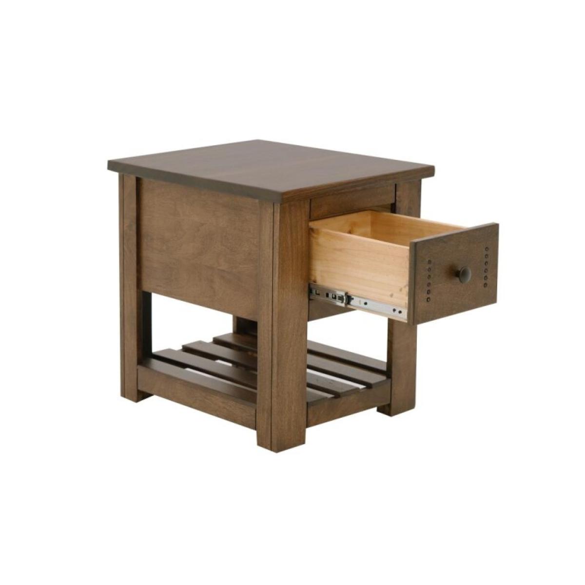 1 Drawer, 1 Shelf, Chairside Table - Parota III - Image 5