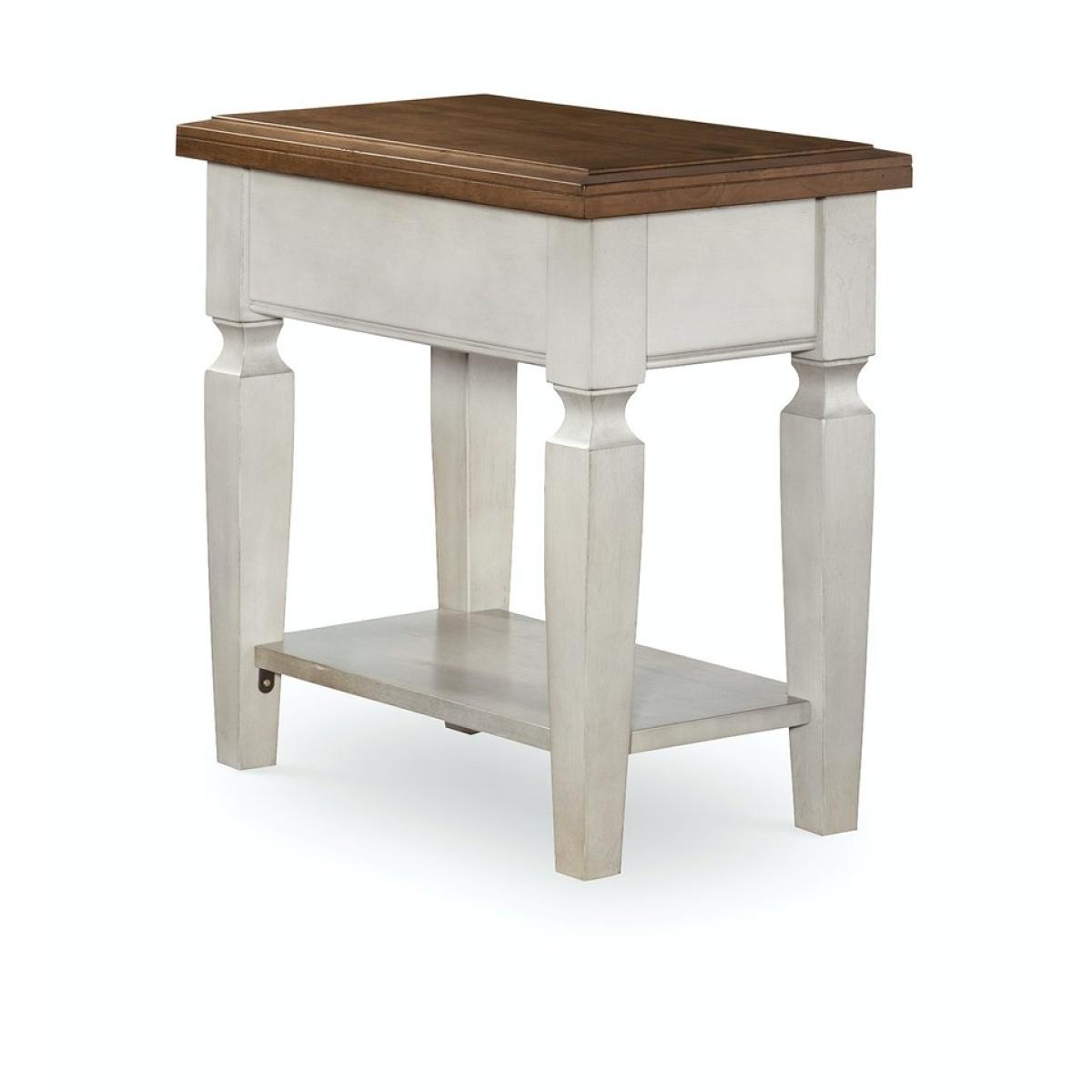 Home Accents - Vista Side Table in Hickory & Shell - Image 2