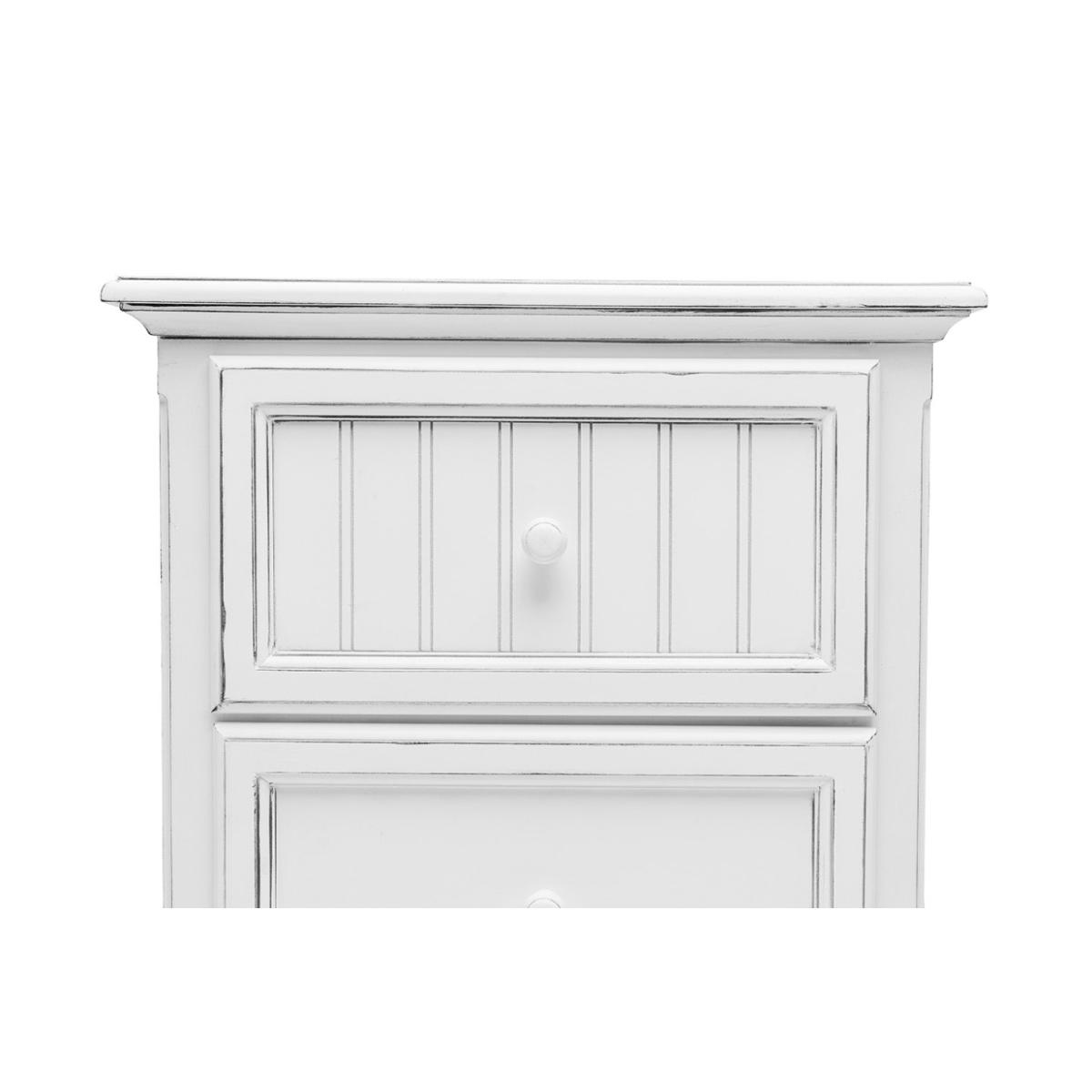 Monaco Blanc 2 Drawer Electrified Nightstand - Image 3