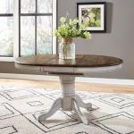 Carolina Crossing Pedestal Table Set- White