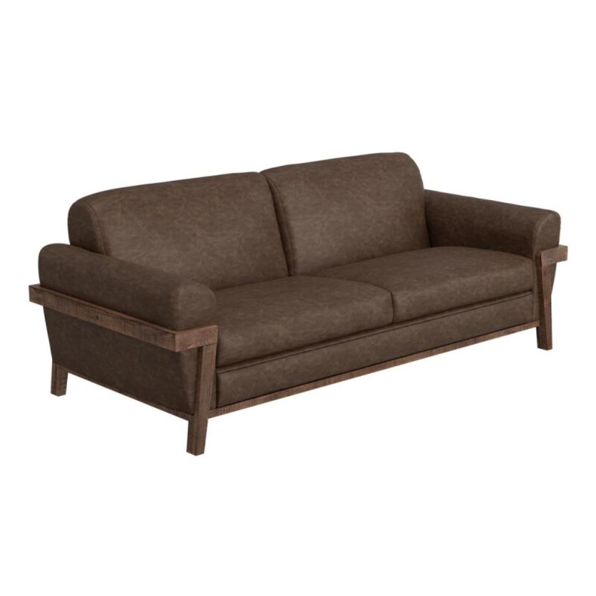 Loft Brown Wooden Frame & Base, Sofa - Image 2