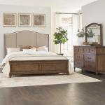 King Shelter Bed, Dresser & Mirror