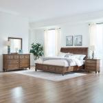 King Storage Bed, Dresser & Mirror, Night Stand