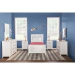 Tykes Bedroom - Chalk & White High Tide 90° Twin Bed - BD128-1201TF