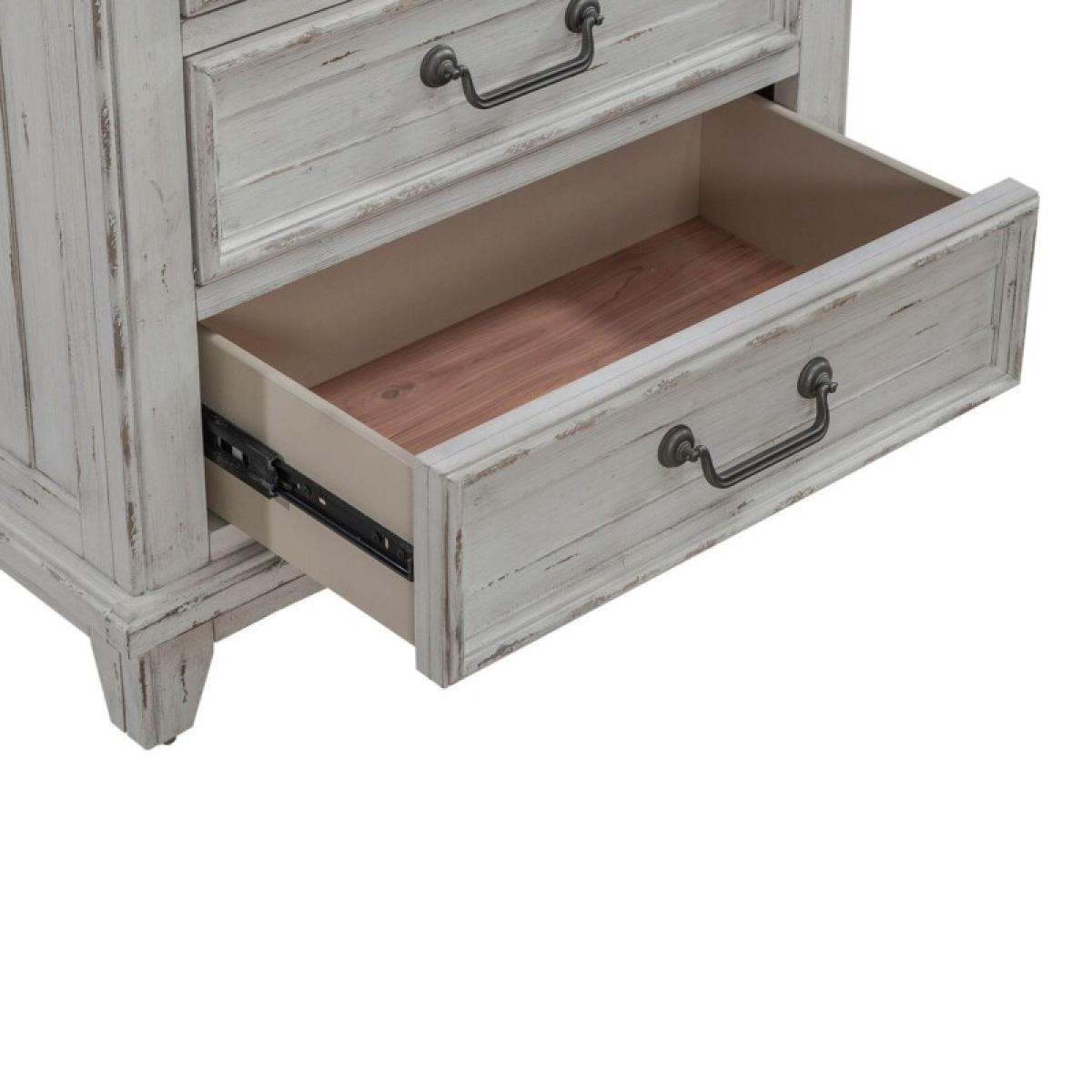 River Place 3 Drawer Nightstand w/ Charging Station - Image 11