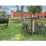 Antique Multicolor, Bistro Table Barrel Shaped with Shelves - Antique - Image 6