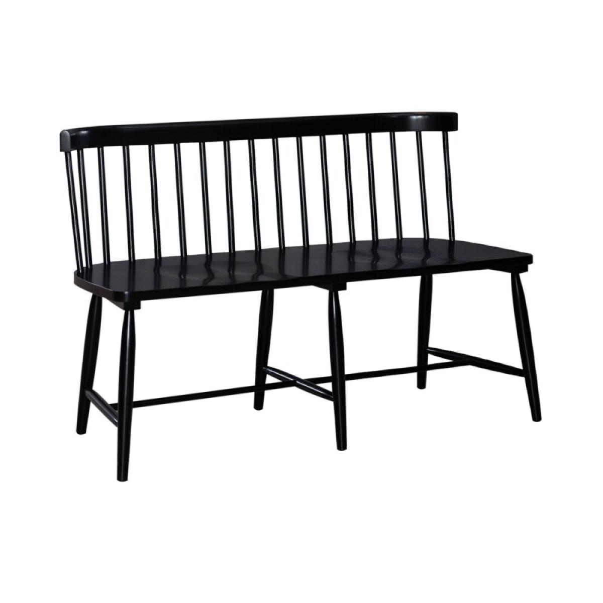 Spindle Back Dining Bench - Black (RTA) - Image 3