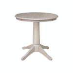 Dining Essentials - 30'' Round Table Top w/ 30"H Transitional Pedestal in Taupe Gray