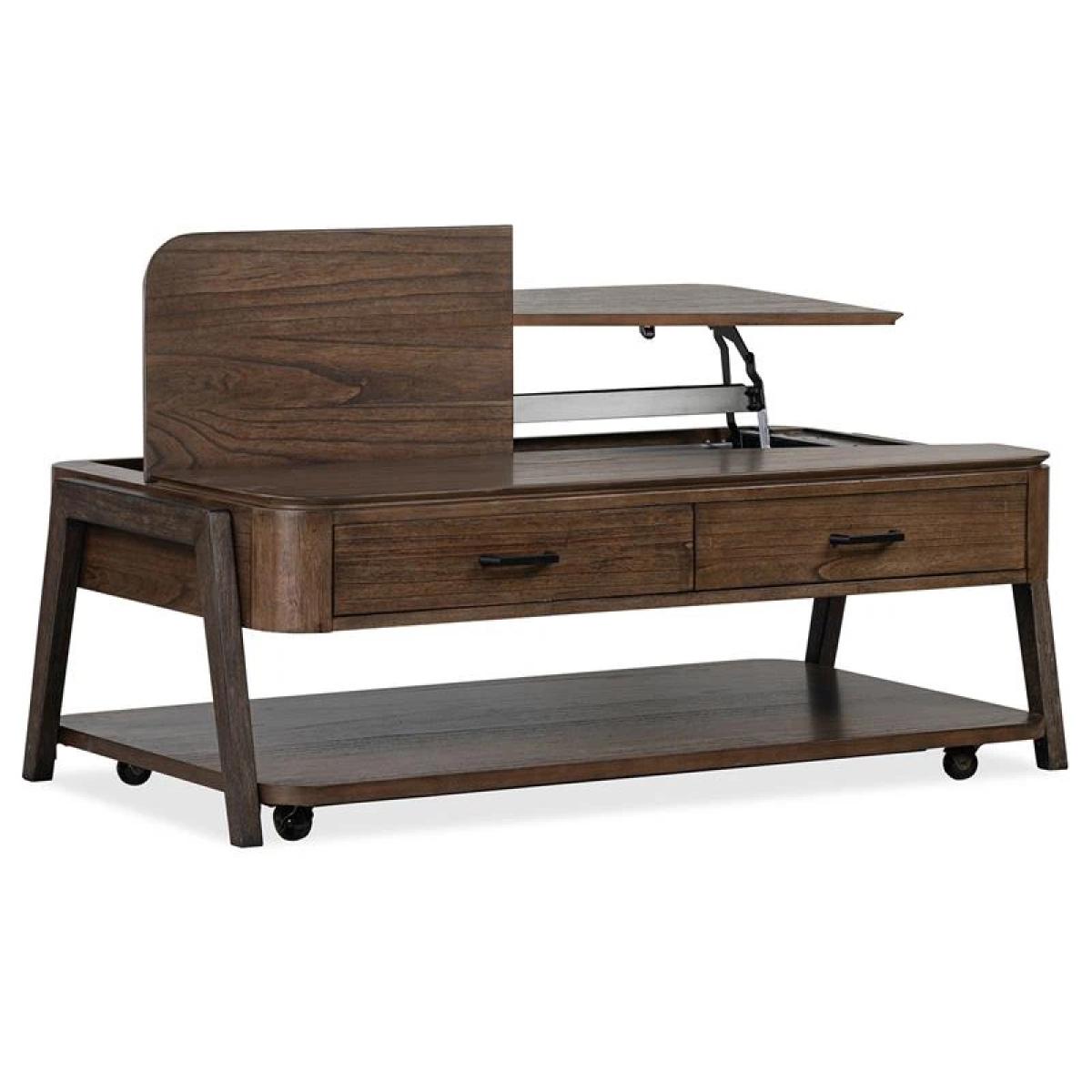Hallie T6355-50 Lift Top Storage Cocktail Table w/Casters - Image 18