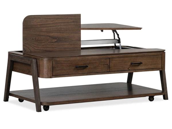 Hallie T6355-50 Lift Top Storage Cocktail Table w/Casters - Image 18