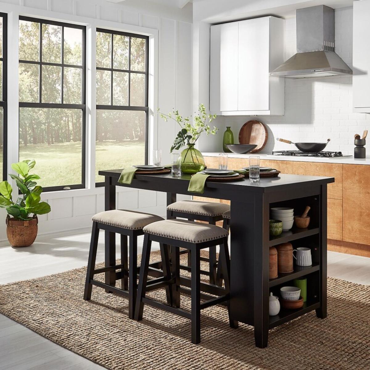Brook Creek 5 Piece Counter Set - Black - Image 2