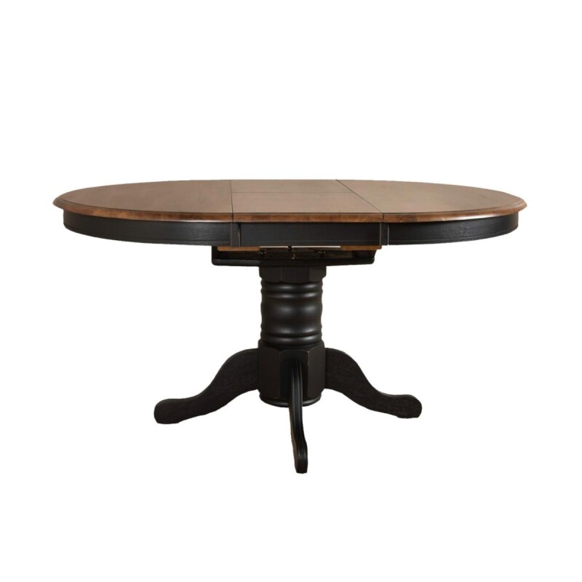 Carolina Crossing 5 Piece Pedestal Table Set- Black - Image 3