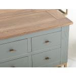 8 Drawers, Hinged Top Cocktail Table - Timber - Image 7