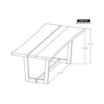 Dining Table Base - Riverwood - Image 8