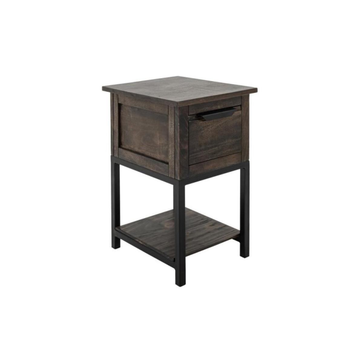1 Drawer, 1 Shelf, Chairside Table - Dark Mita - Image 2