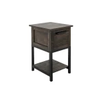 Dark Mita 1 Drawer, 1 Shelf, Chairside Table