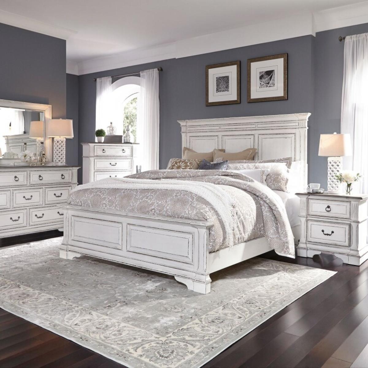 Abbey Park Queen Panel Bed, Dresser & Mirror, Chest, Night Stand - Image 2
