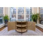 Rio Vista 54" Round Dining Table w/ Storage - Muted Earth Tones Clay Finish - Image 3