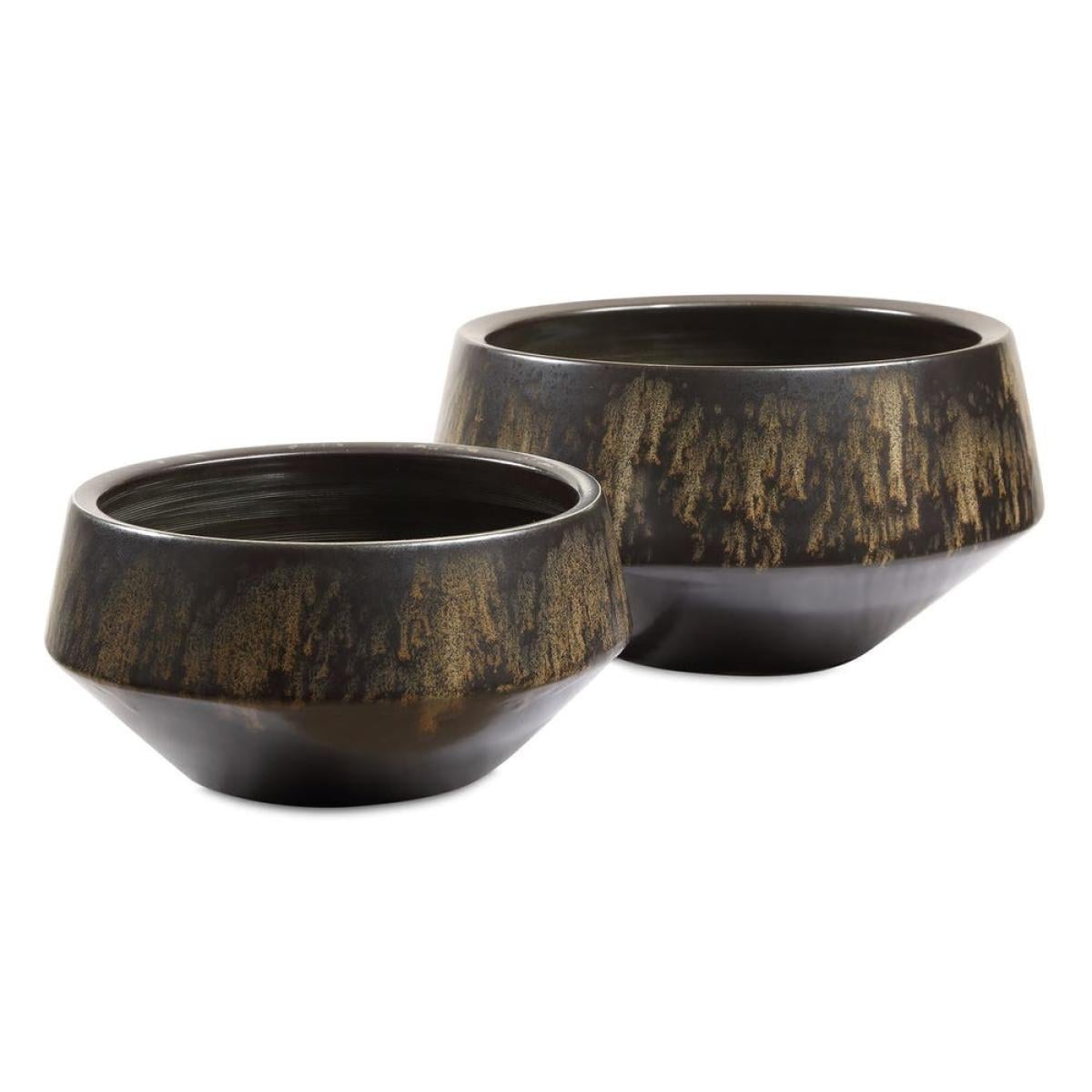 d062b3a0c315a6565cd3929ab1dbd471 Bronze Duo, Vases, S/2 - Image 1
