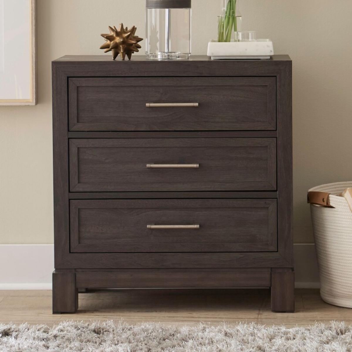 Modern Edge Nightstand w/ Charging Station - Image 2