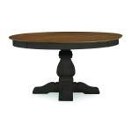 Vista Collection 52" Solid Round Table Top w/Banks Pedestal Base in Hickory and Coal - T45-52T