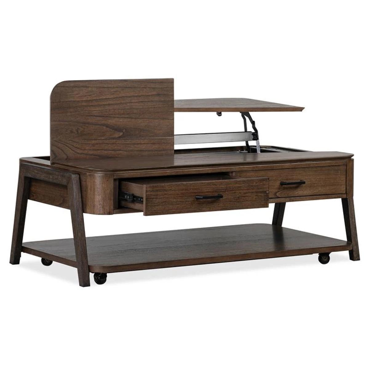Hallie T6355-50 Lift Top Storage Cocktail Table w/Casters - Image 5