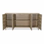 Wooden Weave 4-door Credenza, Soft Close Doors - Image 8