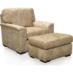 Drew Leather Ottoman - Image 3