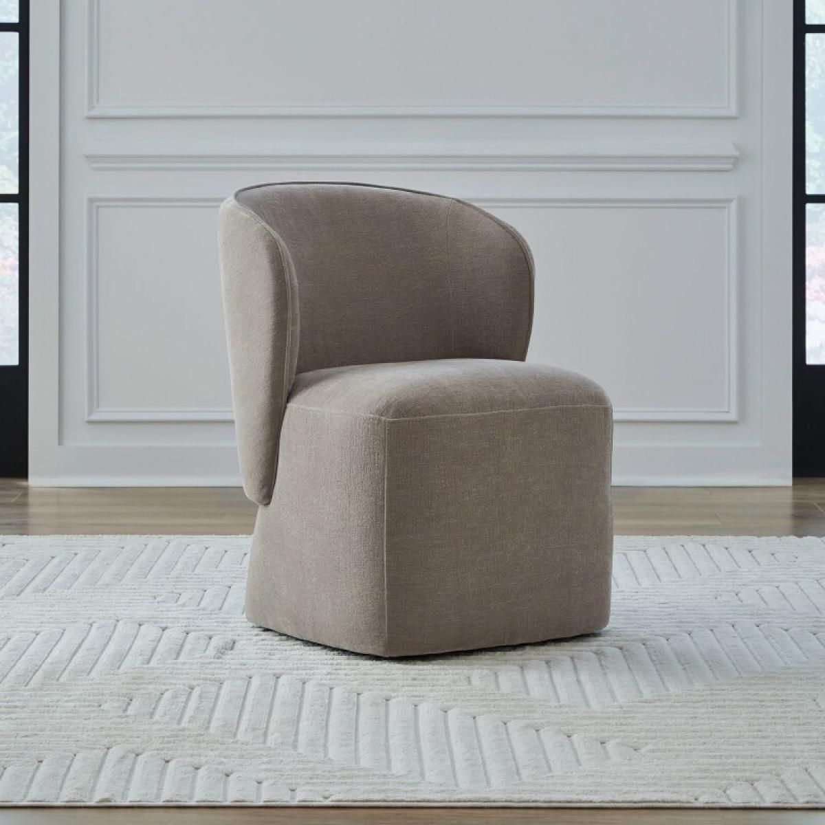 Accent Dining Chair w/ Casters - Truffle - Image 3