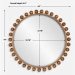 Cyra Wood Round Mirror, Walnut - Image 10