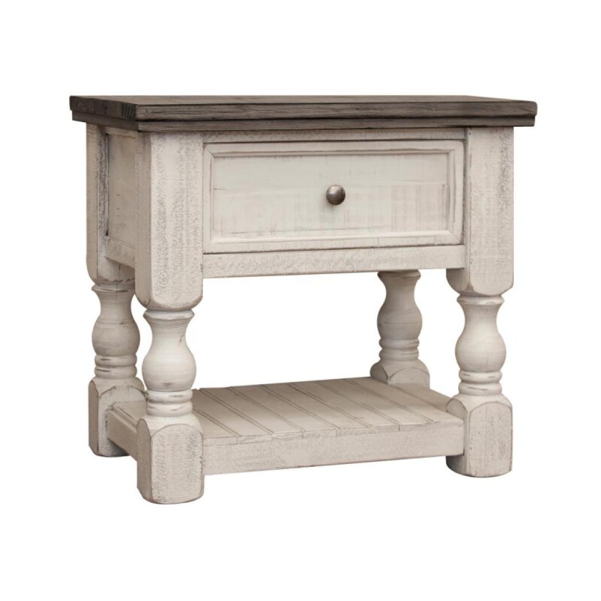 1 Drawer Nightstand - Stone - Image 2