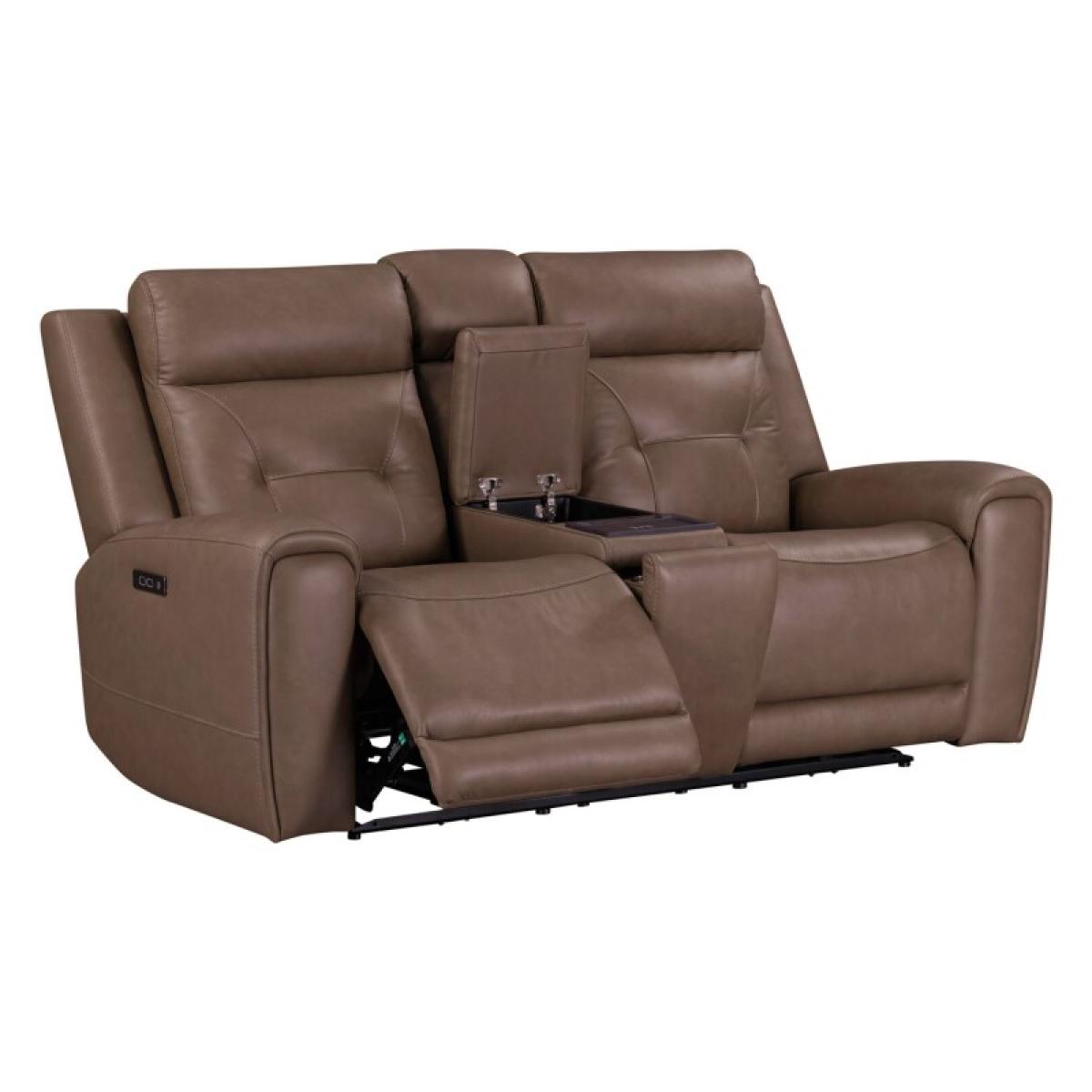 Beckham Loveseat w/ Console P2 & ZG - Image 9