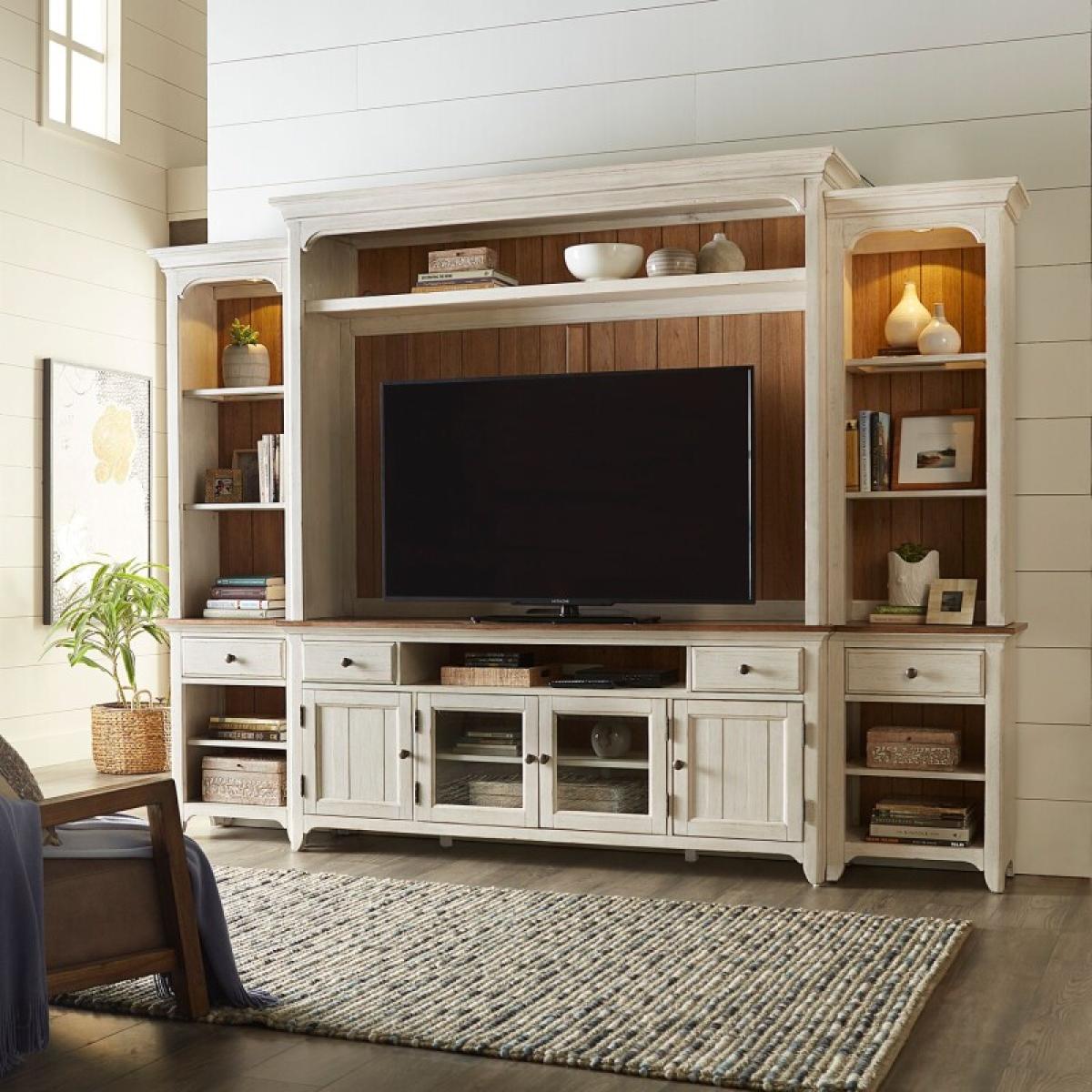Farmhouse Reimagined Entertainment Center with Piers - Image 2