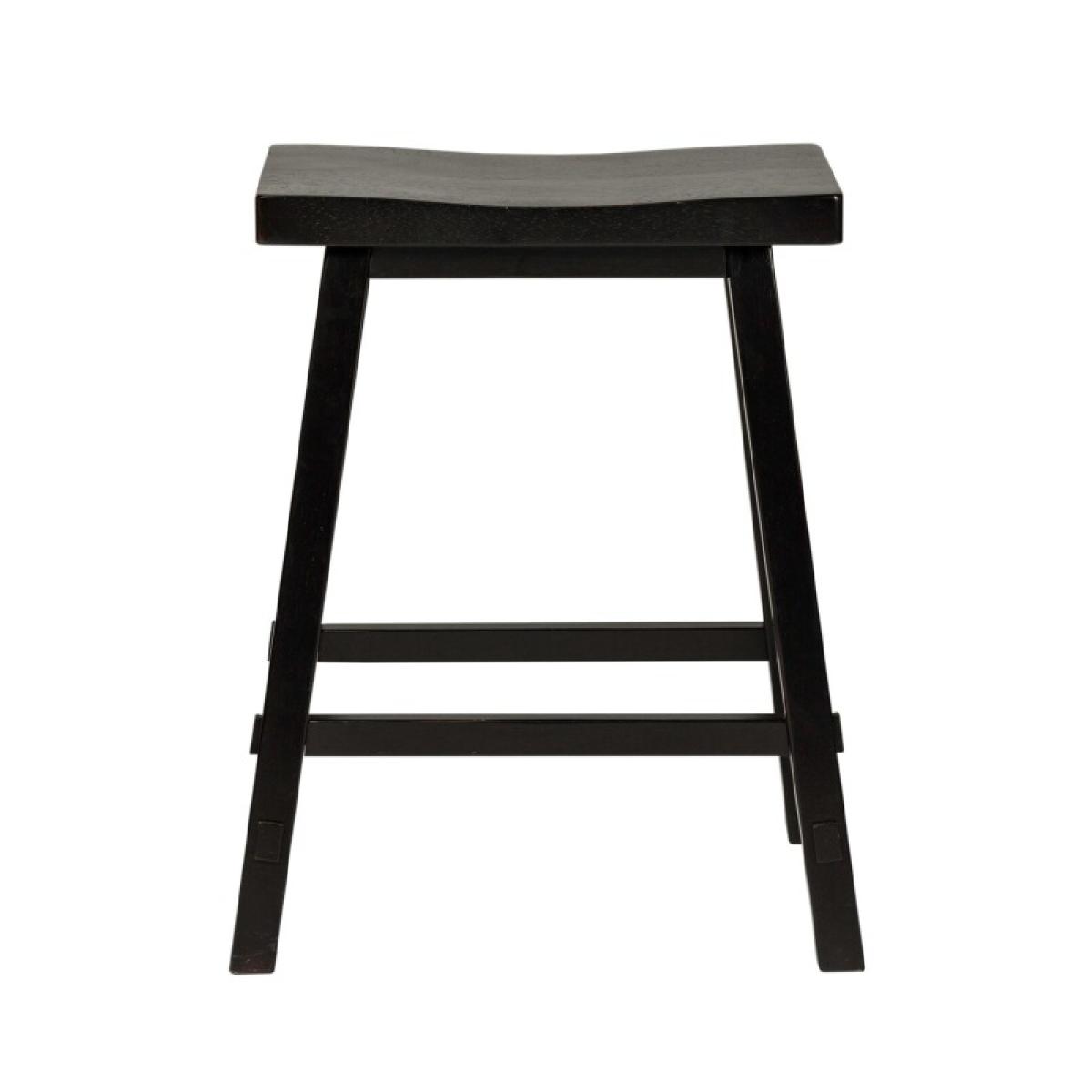 Creations 24 Inch Sawhorse Counter Stool - Black (RTA) - Image 4