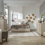 Belmar Queen Uph Bed, Dresser & Mirror, Chest