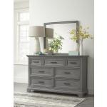 Summit 7 Drawer Dresser in Heather Gray - BD105-3007