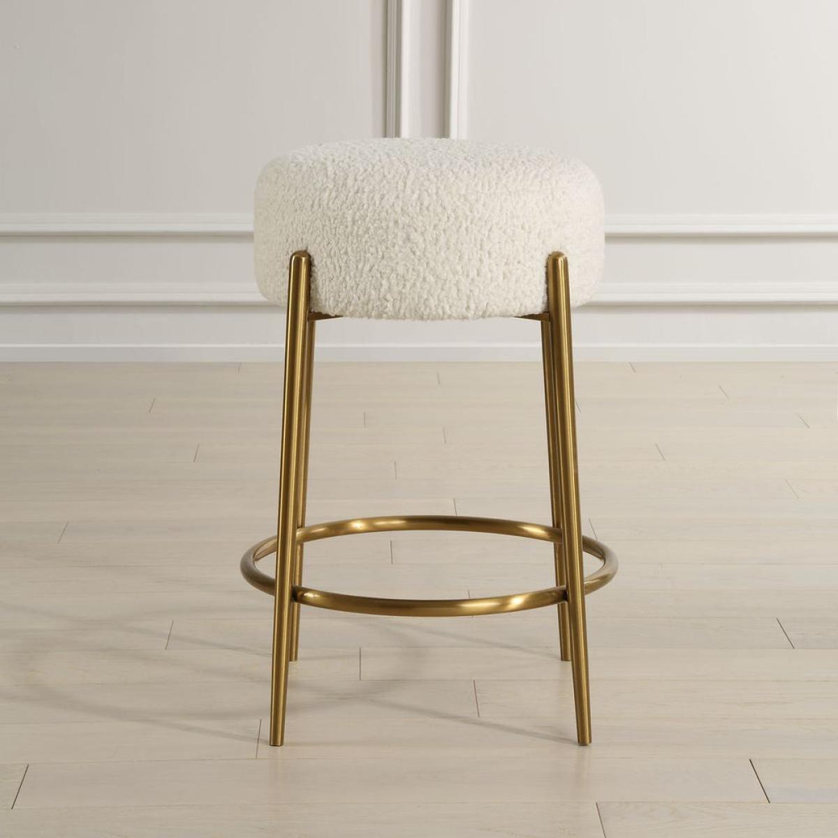 Arles Counter Stool, Brass - Image 5