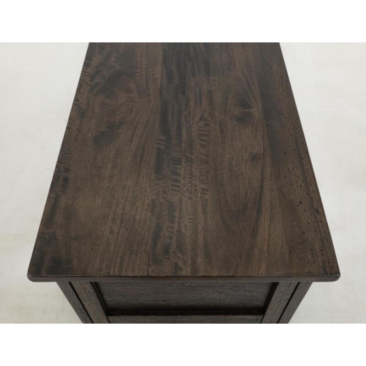 2 Drawer, 1 Shelf Sofa Table - Dark Mita - Image 6