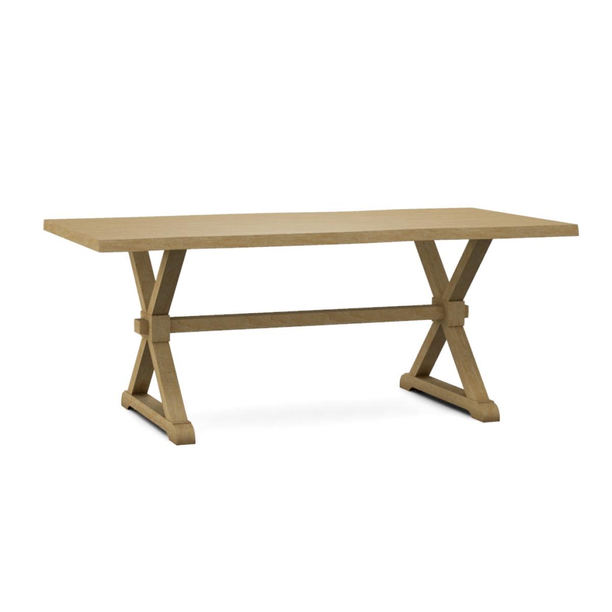 Farmhouse Live Edge Table Top w/ Farmhouse Trestle Base - T-4074A - Image 21