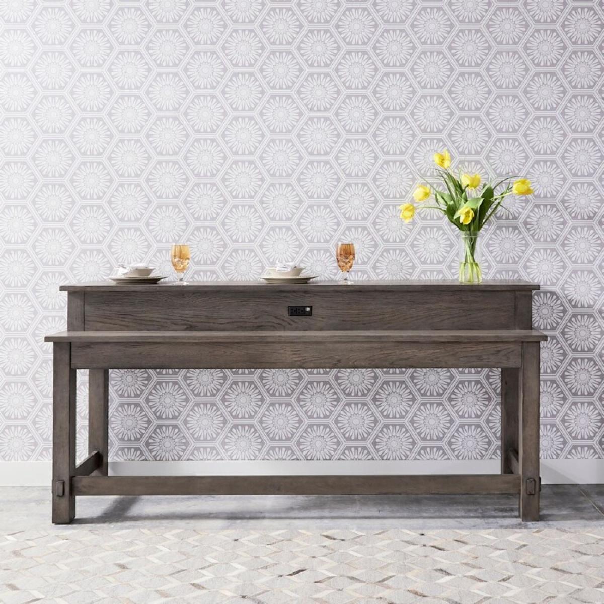 Modern Farmhouse Console Bar Table - Image 2