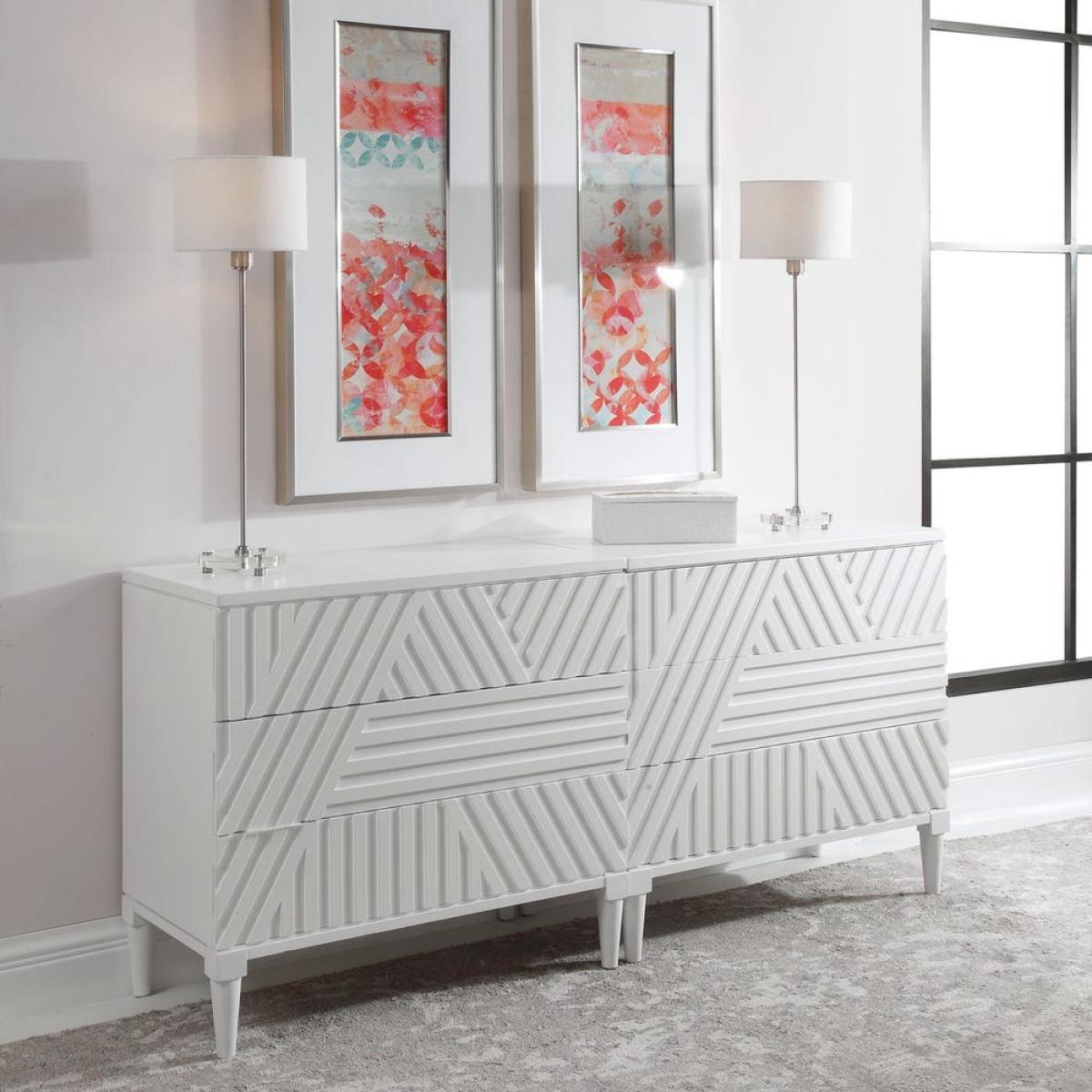 Colby 3 Drawer Chest, White - Image 5