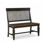 Vista Collection Slat Back Bench in Hickory & Coal - Image 4