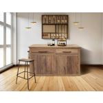 Natural Parota 4 Door 2 Drawer Kitchen Island - Image 6