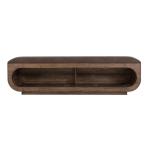 Wooden bench with a cushioned seat and open storage underneath - Balam - Image 3