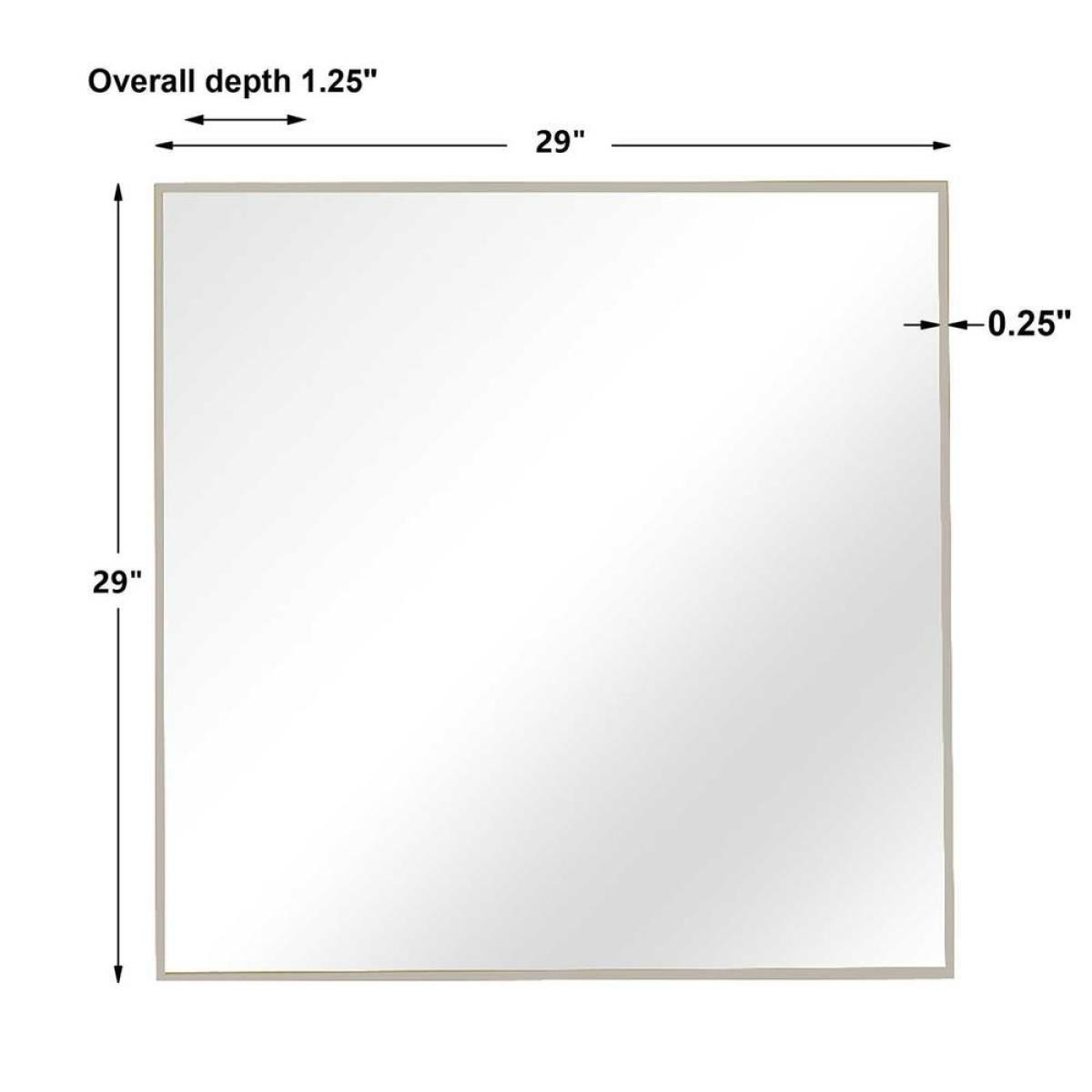 Alexo Square Mirror, Silver - Image 7