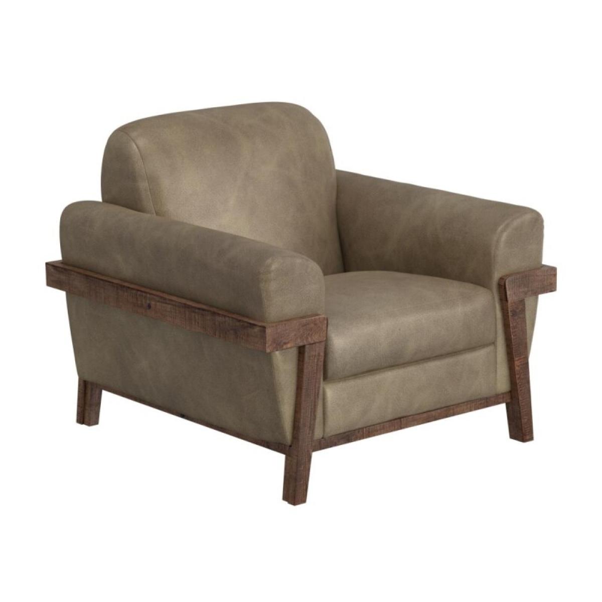 Wooden Frame & Base, Armchair - Loft Brown - Image 2