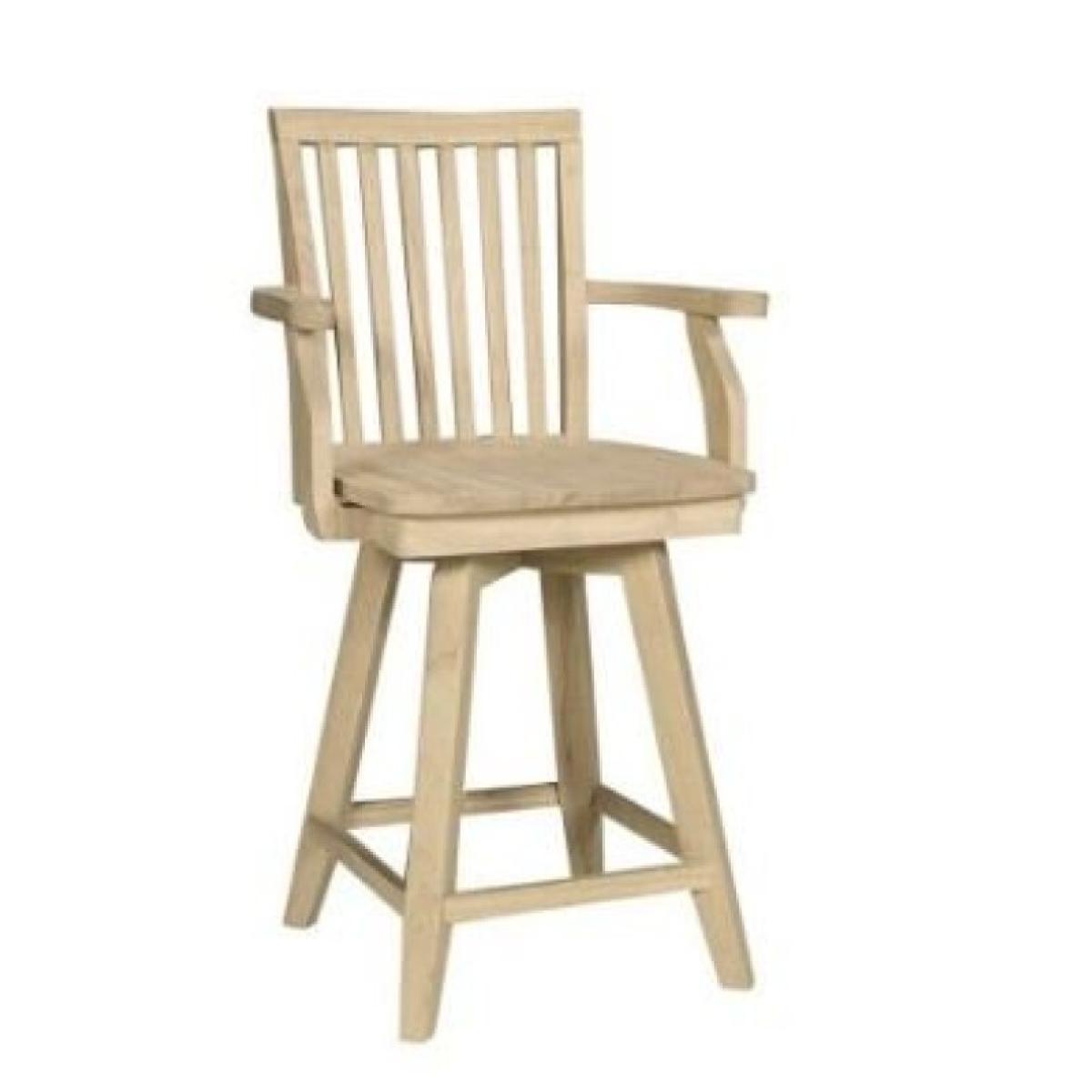 30" Mission Bar Stool w/Arms - Image 2